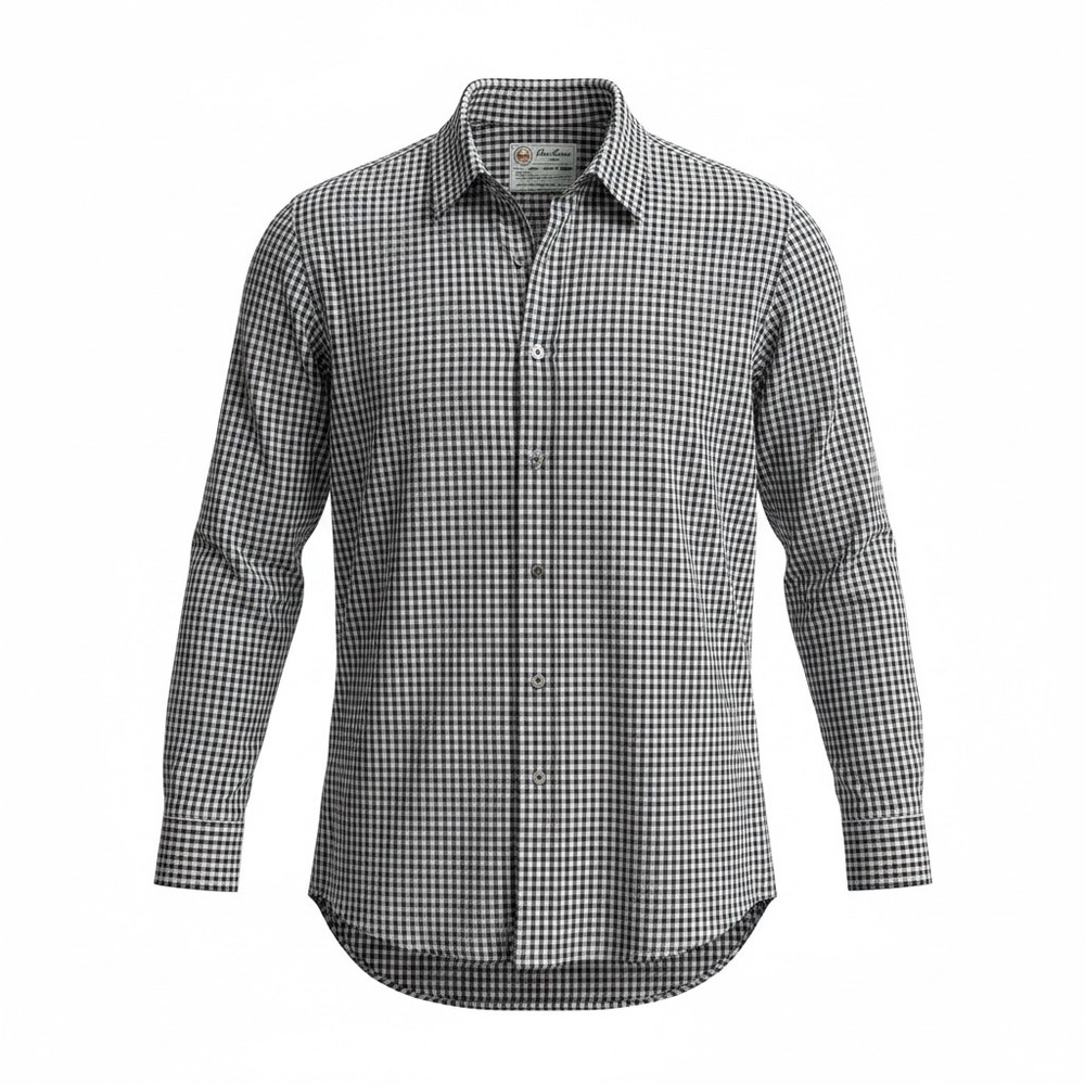 Robert Graham Jeans Mens XL Black White Gingham Button Down Long Sleeve Shirt